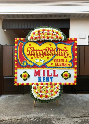 Papan Bunga Pernikahan walahir